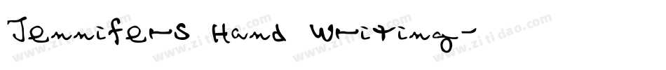 Jennifers Hand Writing字体转换